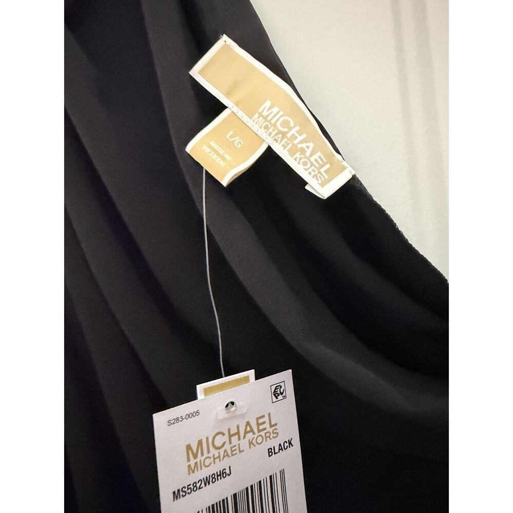 Michael Kors Ruched One-Shoulder Dress Size Large New With Tags $178 Msrp - Picture 3 of 4